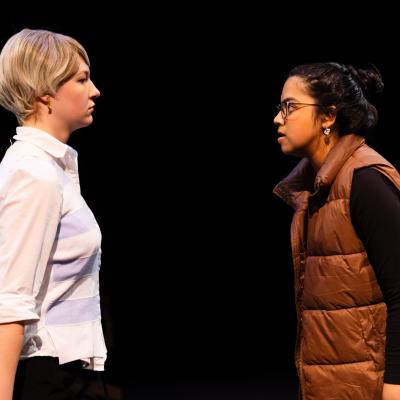 KARENS: Two actresses facing each other, mid-argument.
