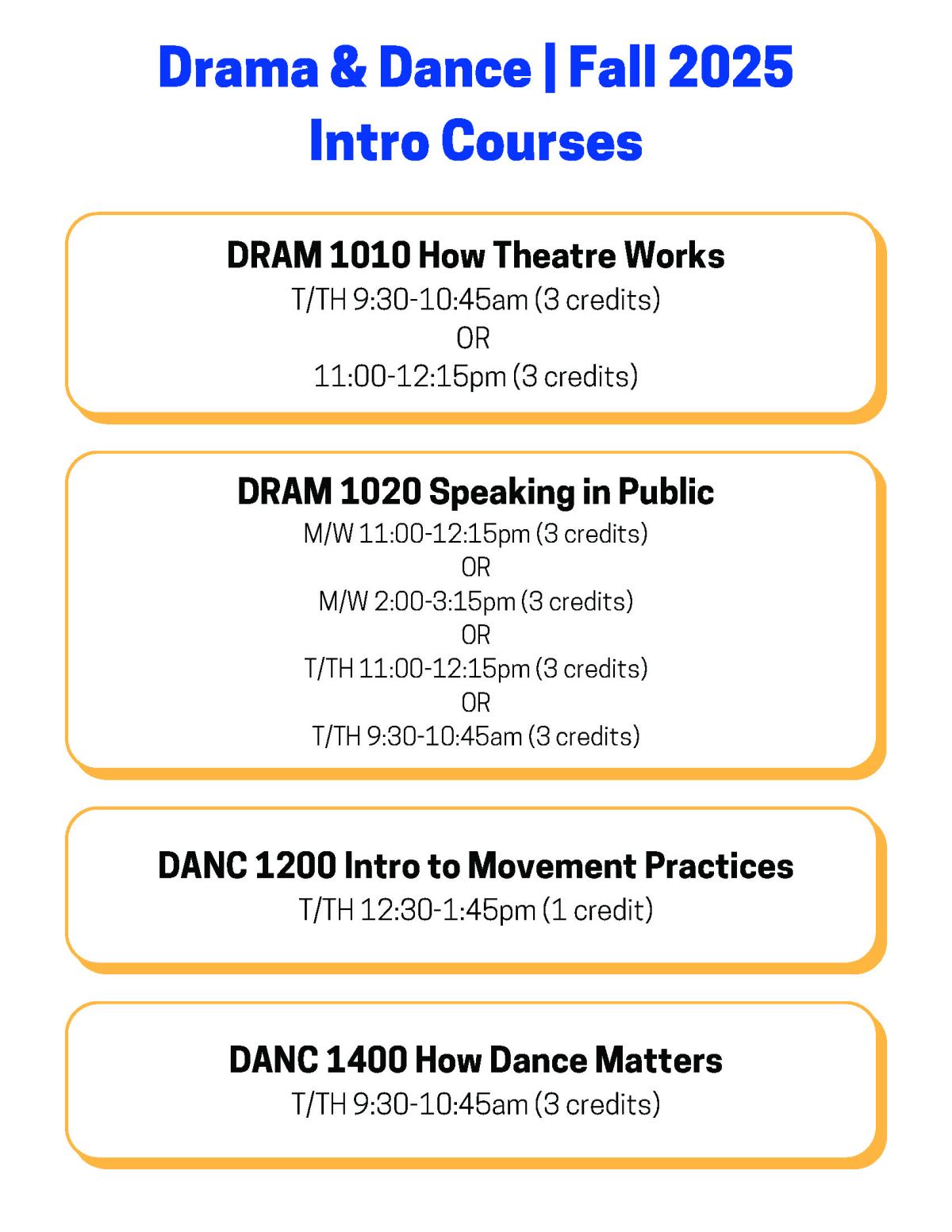 Intro Courses