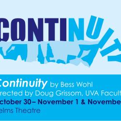 Text-based graphic for CONTINUITY on a blue background, with the text falling off the edge of an iceberg